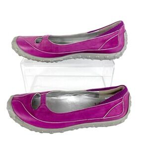 Nike Lab G Series Leather Ballet Flats Women's 7 B Deep Pink Slip On Shoes Fine